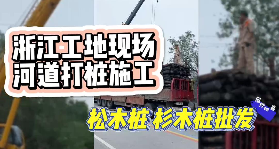 木樁廠家承接松木樁、杉木樁工地施工與批發(fā)視頻